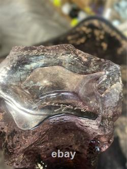 Vase en verre d'art signé par Kaj Blomqvist pour Kumela Riihimäki, Finlande, années 1970