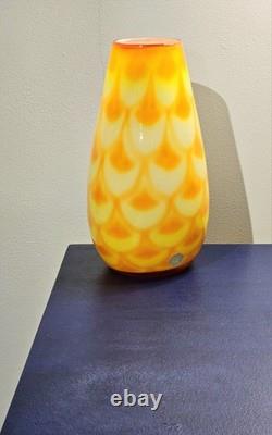 Vase en verre d'art suédois Elme Glasbruk des années 1960 par Carl-Olof Borgarp