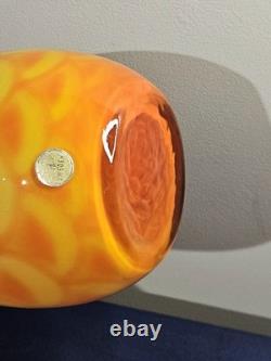 Vase en verre d'art suédois Elme Glasbruk des années 1960 par Carl-Olof Borgarp