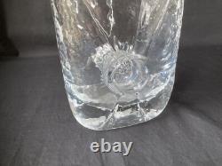 Vase en verre d’art suédois SEA par Rune Strand, Sunburst In Ice, design des années 1960