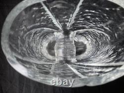 Vase en verre d’art suédois SEA par Rune Strand, Sunburst In Ice, design des années 1960