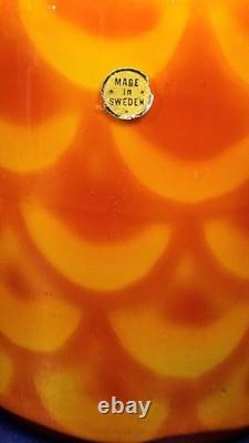 Vase en verre d’art suédois du milieu du siècle des années 1960 par Elme Glasbruk, Carl-Olof Borgarp