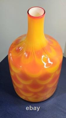 Vase en verre d’art suédois du milieu du siècle des années 1960 par Elme Glasbruk, Carl-Olof Borgarp