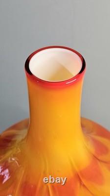 Vase en verre d’art suédois du milieu du siècle des années 1960 par Elme Glasbruk, Carl-Olof Borgarp