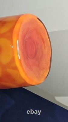 Vase en verre d’art suédois du milieu du siècle des années 1960 par Elme Glasbruk, Carl-Olof Borgarp