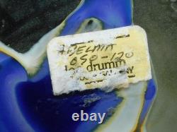 Vase en verre d’art vintage Stuart Abelman, 100 % original et signé par l’artiste - 3 1/2