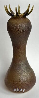 Vase en verre d’art vintage de l’atelier Robert Mickelsen