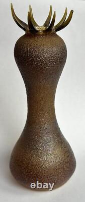 Vase en verre d’art vintage de l’atelier Robert Mickelsen