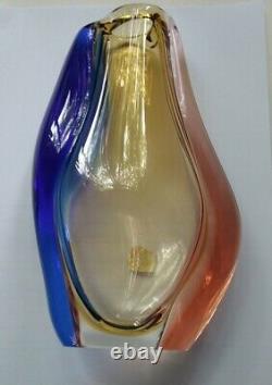 Vase en verre d'art vintage par Hana Machovská (Mstisov/Moser) 9