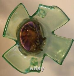 Vase en verre de 10 pouces, art verrier décoratif