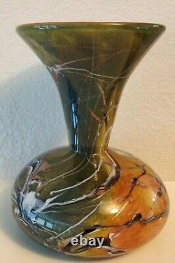 Vase en verre de 8,25 pouces de hauteur en verre d'art décoratif