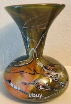 Vase en verre de 8,25 pouces de hauteur en verre d'art décoratif
