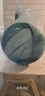 Vase en verre de Murano Art Déco de 20 pouces de hauteur