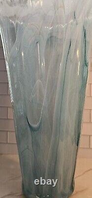 Vase en verre de Murano Art Déco de 20 pouces de hauteur