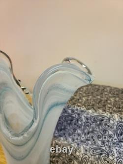 Vase en verre de Murano bleu