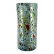 Vase En Verre De Murano Multicolore Bleu Soufflé à La Main Millefiori 23cm Venise