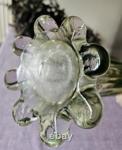 Vase en verre de Murano soufflé à la main Gardenia vintage, Italie, années 1970