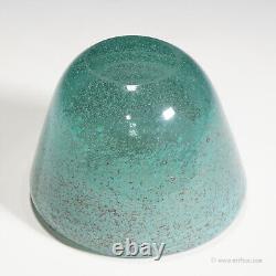 Vase en verre de studio vintage par Volkard Precht (attribué) vers 1960