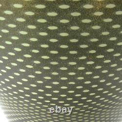 Vase en verre design Vera Walther signé + étiquette originale verre d'art allemand 17 cm