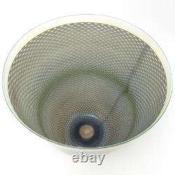 Vase en verre design Vera Walther signé + étiquette originale verre d'art allemand 17 cm