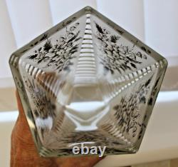Vase en verre émaillé Art Déco des années 1930 inhabituel