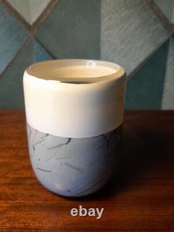 Vase en verre en studio/art signé Richard Meitner de 1979, rare