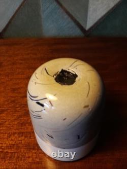 Vase en verre en studio/art signé Richard Meitner de 1979, rare