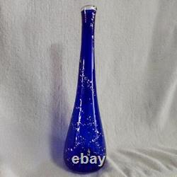 Vase en verre fait main Voie lactée style Edo Kiriko 30 cm décoration artistique unique