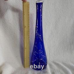 Vase en verre fait main Voie lactée style Edo Kiriko 30 cm décoration artistique unique