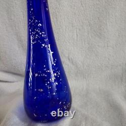 Vase en verre fait main Voie lactée style Edo Kiriko 30 cm décoration artistique unique