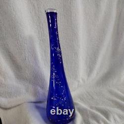 Vase en verre fait main Voie lactée style Edo Kiriko 30 cm décoration artistique unique