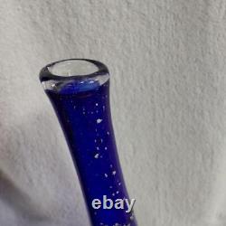 Vase en verre fait main Voie lactée style Edo Kiriko 30 cm décoration artistique unique