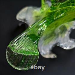 Vase en verre floriforme Kralik Art Nouveau antique. Soufflé libre des années 1900.