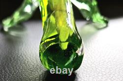 Vase en verre floriforme Kralik Art Nouveau antique. Soufflé libre des années 1900.