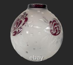 Vase en verre gravé à l'acide André Delatte Nancy Art Déco français des années 1920 22 cm / 8,5 pouces