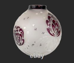 Vase en verre gravé à l'acide André Delatte Nancy Art Déco français des années 1920 22 cm / 8,5 pouces