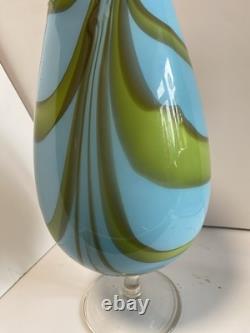 Vase en verre marbré Vetreria Artigiana Sanminiatello Empoli Italie