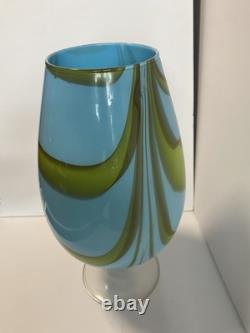Vase en verre marbré Vetreria Artigiana Sanminiatello Empoli Italie