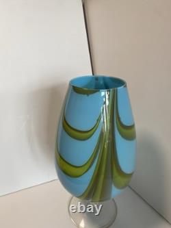 Vase en verre marbré Vetreria Artigiana Sanminiatello Empoli Italie
