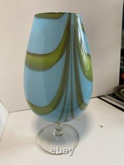 Vase en verre marbré Vetreria Artigiana Sanminiatello Empoli Italie