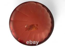 Vase en verre rouge Murano 46 cm en verre artistique soufflé à la main d'Italie, décoration affirmée, de seconde main