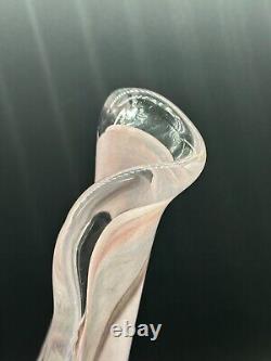 Vase en verre sculptural étonnant par Maden Di Marta Leo