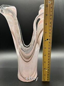 Vase en verre sculptural étonnant par Maden Di Marta Leo