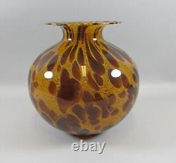 Vase en verre soufflé à la main Azzurra Maestri Vetrai Italie motif léopard 9 ancien