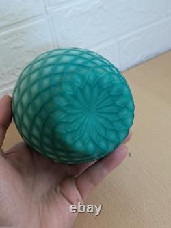 Vase en verre soufflé antique de récif côtier en velours découpé x 6 ensemble extrêmement rare en bon état