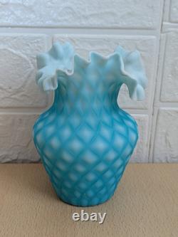 Vase en verre soufflé antique de récif côtier en velours découpé x 6 ensemble extrêmement rare en bon état