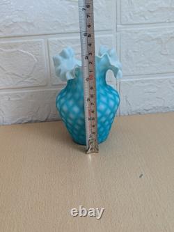 Vase en verre soufflé antique de récif côtier en velours découpé x 6 ensemble extrêmement rare en bon état