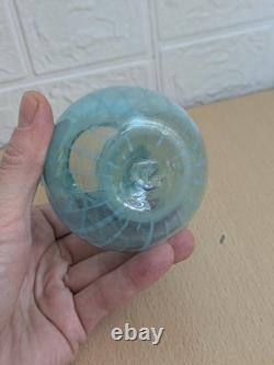 Vase en verre soufflé antique de récif côtier en velours découpé x 6 ensemble extrêmement rare en bon état