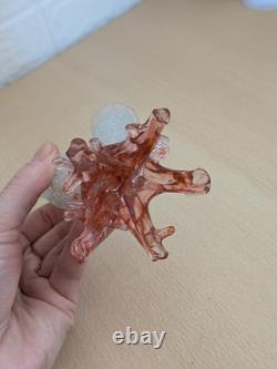 Vase en verre soufflé antique de récif côtier en velours découpé x 6 ensemble extrêmement rare en bon état