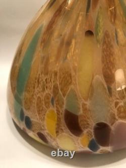 Vase en verre soufflé artistique Maestri Vetrai italien du milieu du siècle, grand et coloré